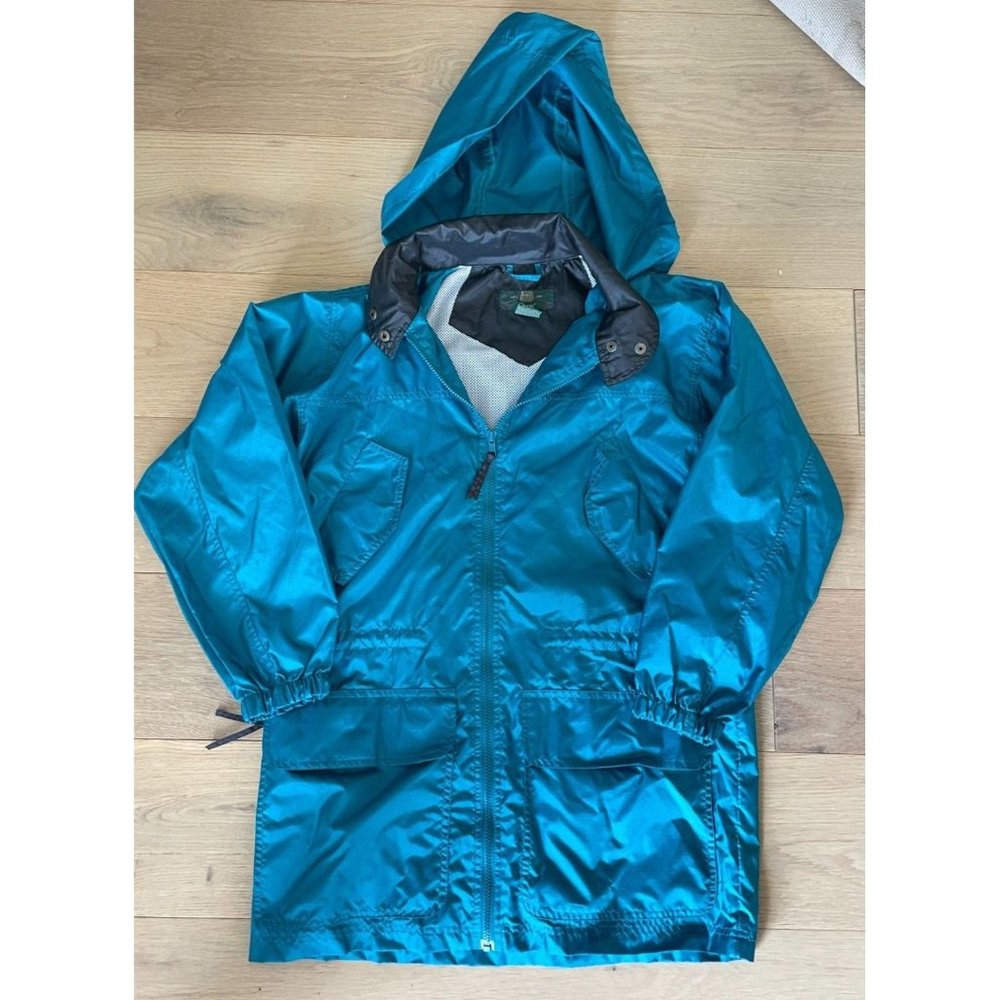 Vtg Orvis Fly Fishing Rain Proof Hooded Jacket Coat Men’s Sz Medium Teal